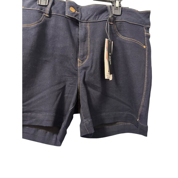 D.Jeans High Waist Navy Blue Denim Shorts Modern Fit Size 16 Shorts. NWT - Picture 2 of 12